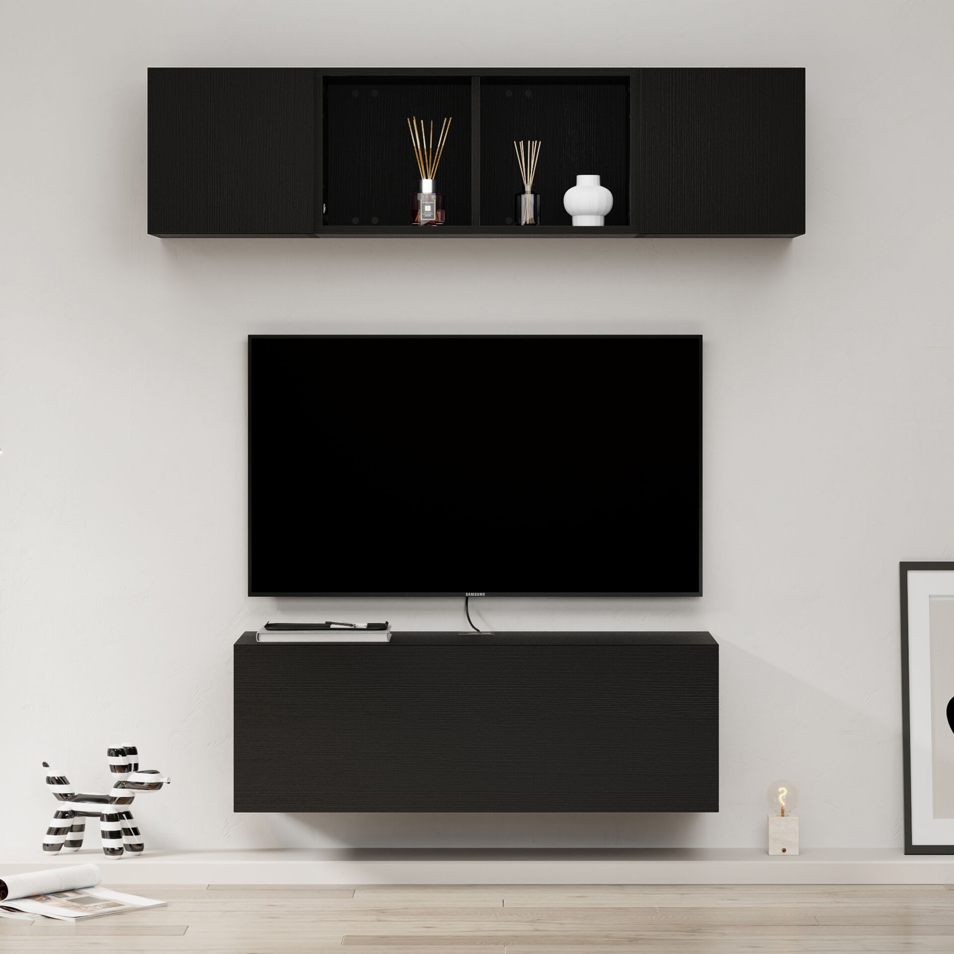 Модульная оборудованная стена установленная стеной в меламинированном Mobili Fiver Easy ARCH-00044646 - Вид №17