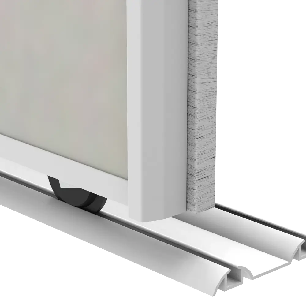 Дверь-купе KONSENSA 244.5x90.4 см с матовым зеркалом профиль белый узкий STLM-2187642 - Вид №6