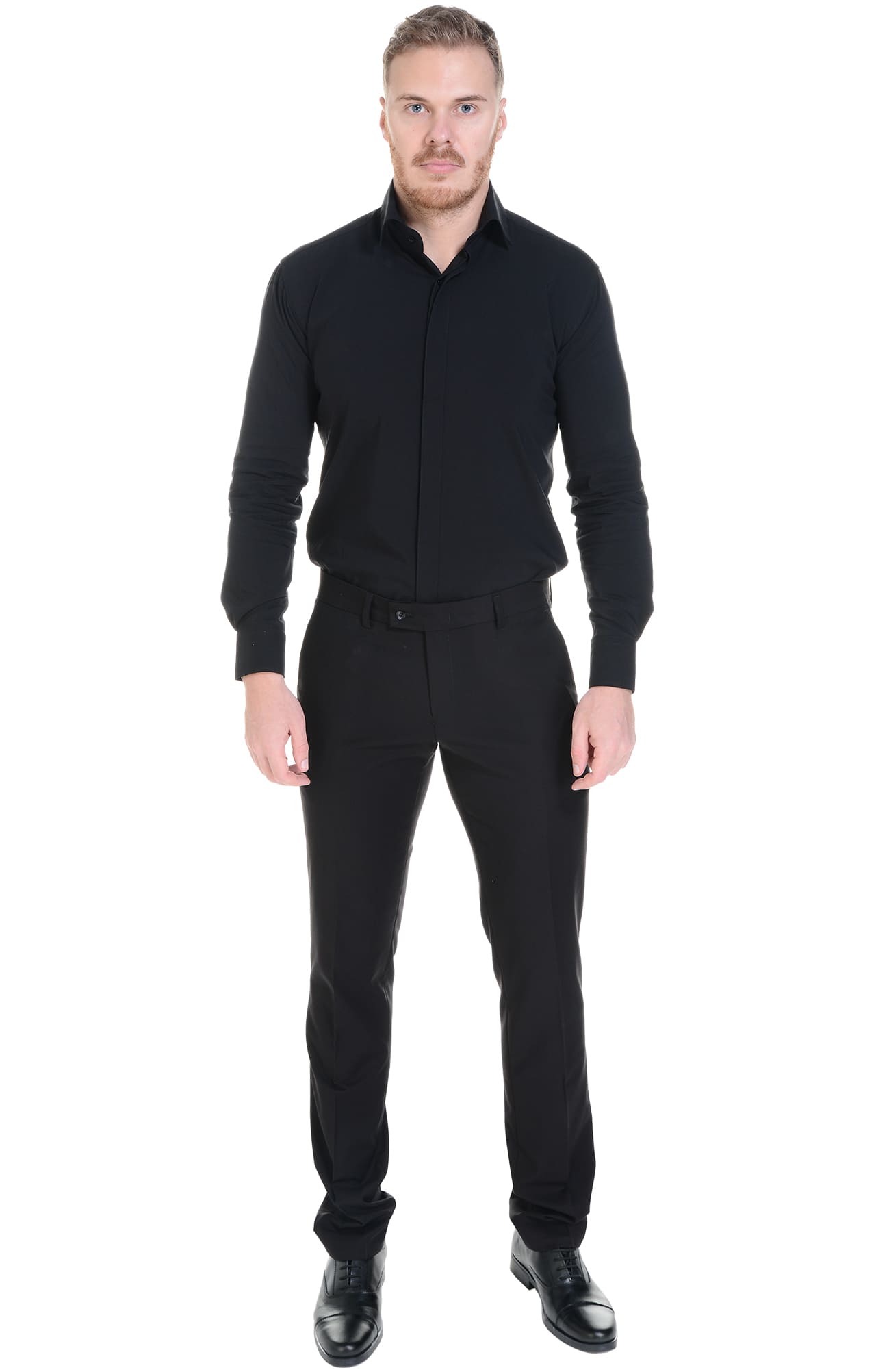 62473 Рубашка мужская  black El-Risto  Корпоративная одежда  размер 39/170-176  - Вид №6