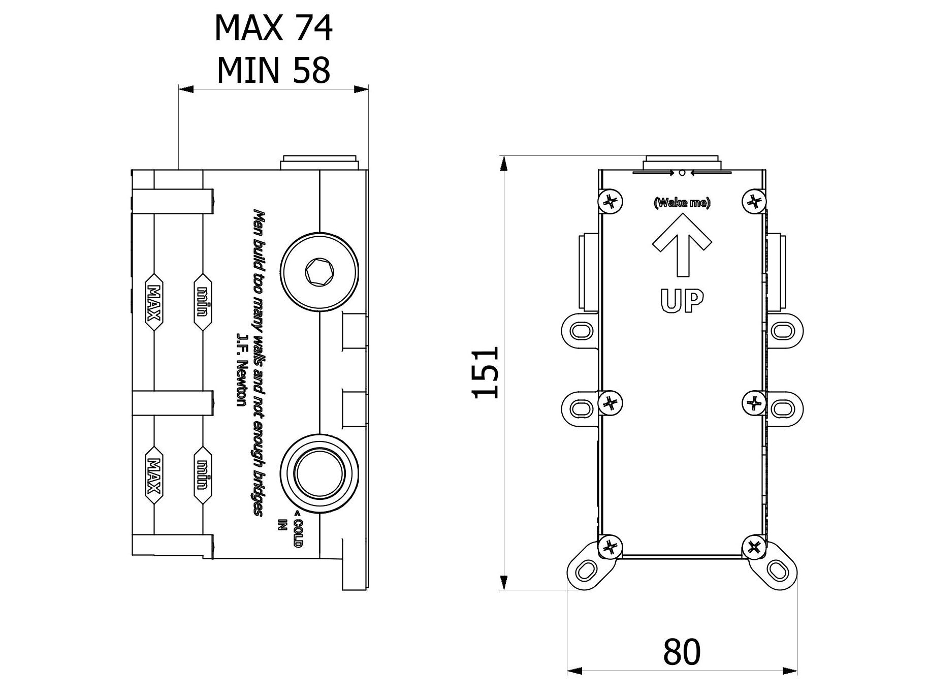 Встраиваемый корпус для смесителя IB IB BOX ARCH-00085922 - Вид №2