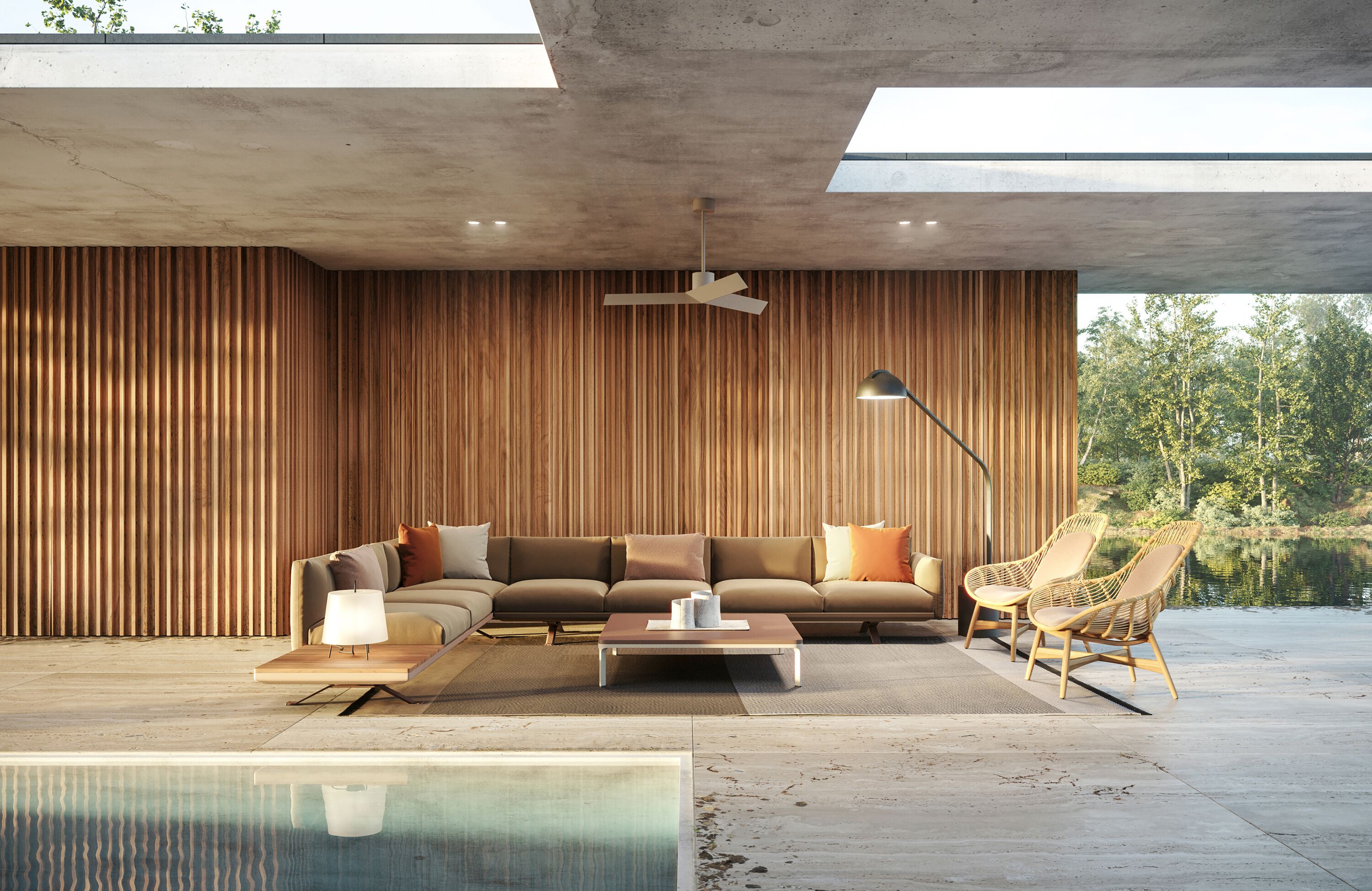 Тканевый модульный садовый диван Kettal Boma ARCH-00084392 - Вид №8