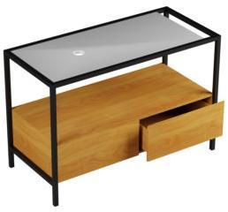 STA 120 04 Мебель для подвешивания и подставки Azzurra ceramica Конструкция основания из окрашенного металла в комплекте с индивидуальной полкой с децентрализованным отверстием (двусторонним) и шкафом с 2 ящиками со встроенной вешалкой для полотенец HANG&