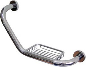 AC0957C Поручень из хромированной латуни с мыльницей mediclinics 