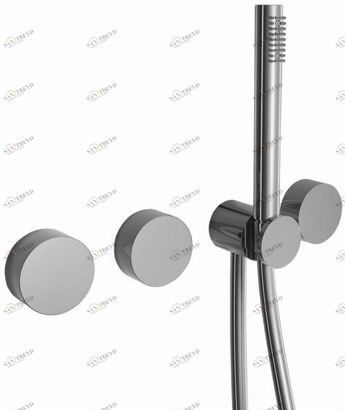 ABOUTWATER Настенный комплект для ванны с ручным душем на 4 отверстия Af/21 Fantini Rubinetti sun-id-1392405
