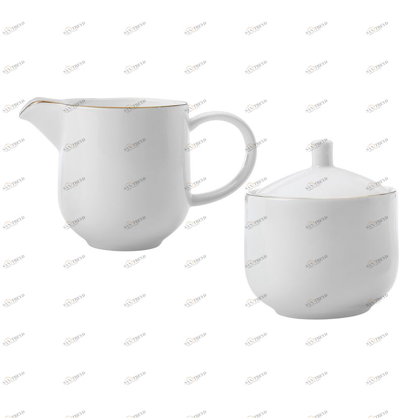 Молочник фарфоровый с сахарницей белые "Кашемир Голд" MAXWELL & WILLIAMS КАШЕМИР ГОЛД 00-3946586 Белый 