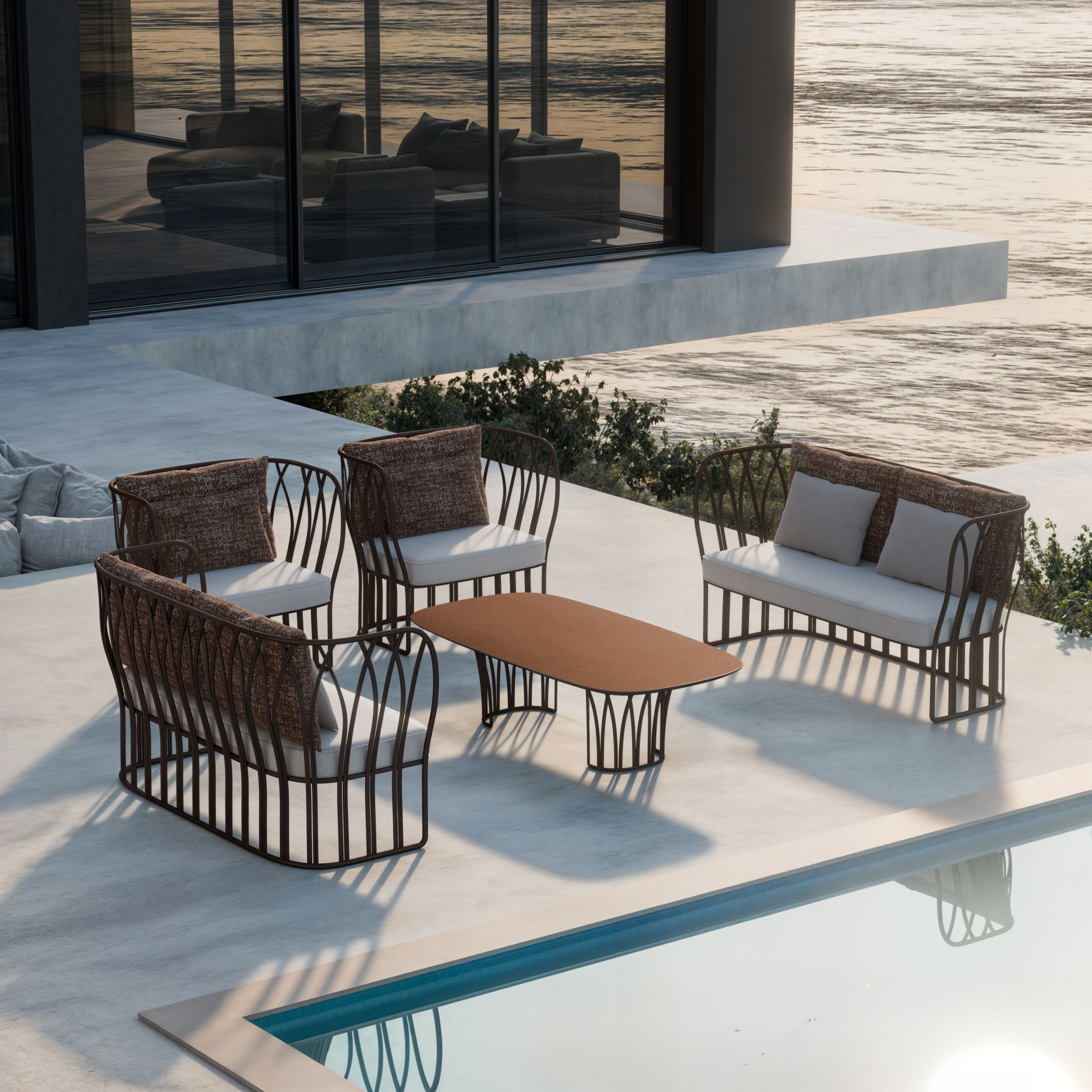 Алюминиевый прямоугольный садовый столик YAAZ Koru ARCH-00047886 - Вид №1