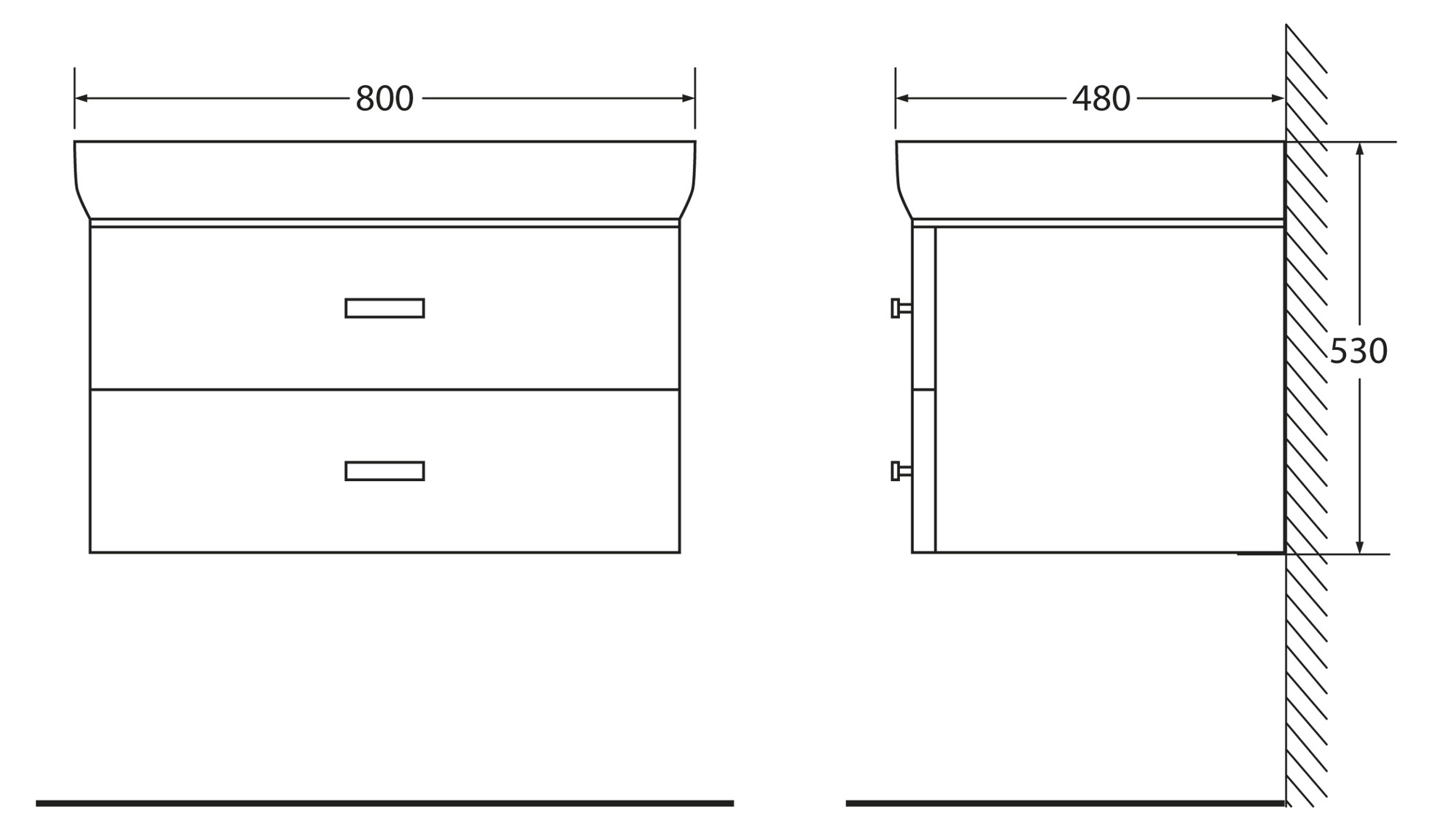 Мебель для ванной BelBagno PRADO-800-2C-SO-NL  - Вид №2