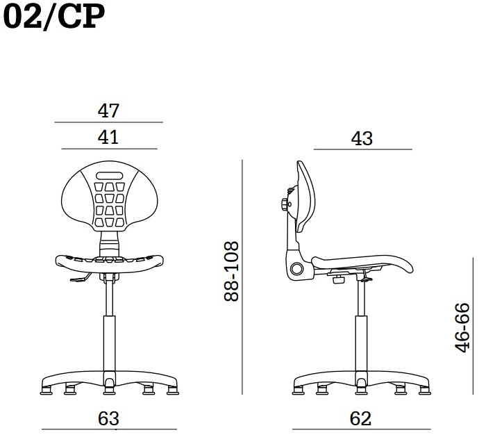 Linea Fabbrica Офисный стул с 5 спицами из полиуретана со спинкой Teknik sun-id-1383304 - Вид №3