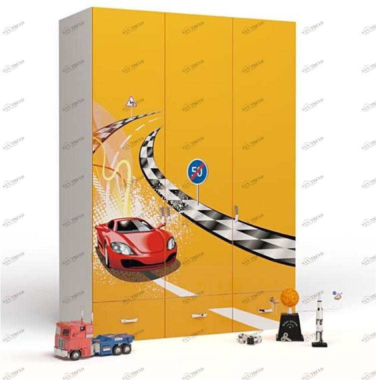 Шкаф ABC-KING 3х дверный Formula оранж 4631148150560