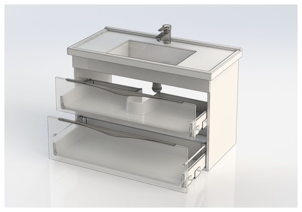 Тумба с раковиной Aquanet Эвора 100 белый 0018519500182325 - Вид №6