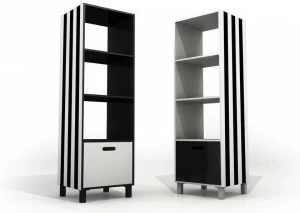 altreforme Открытый двухсторонний книжный шкаф из алюминия с ящиками Dream