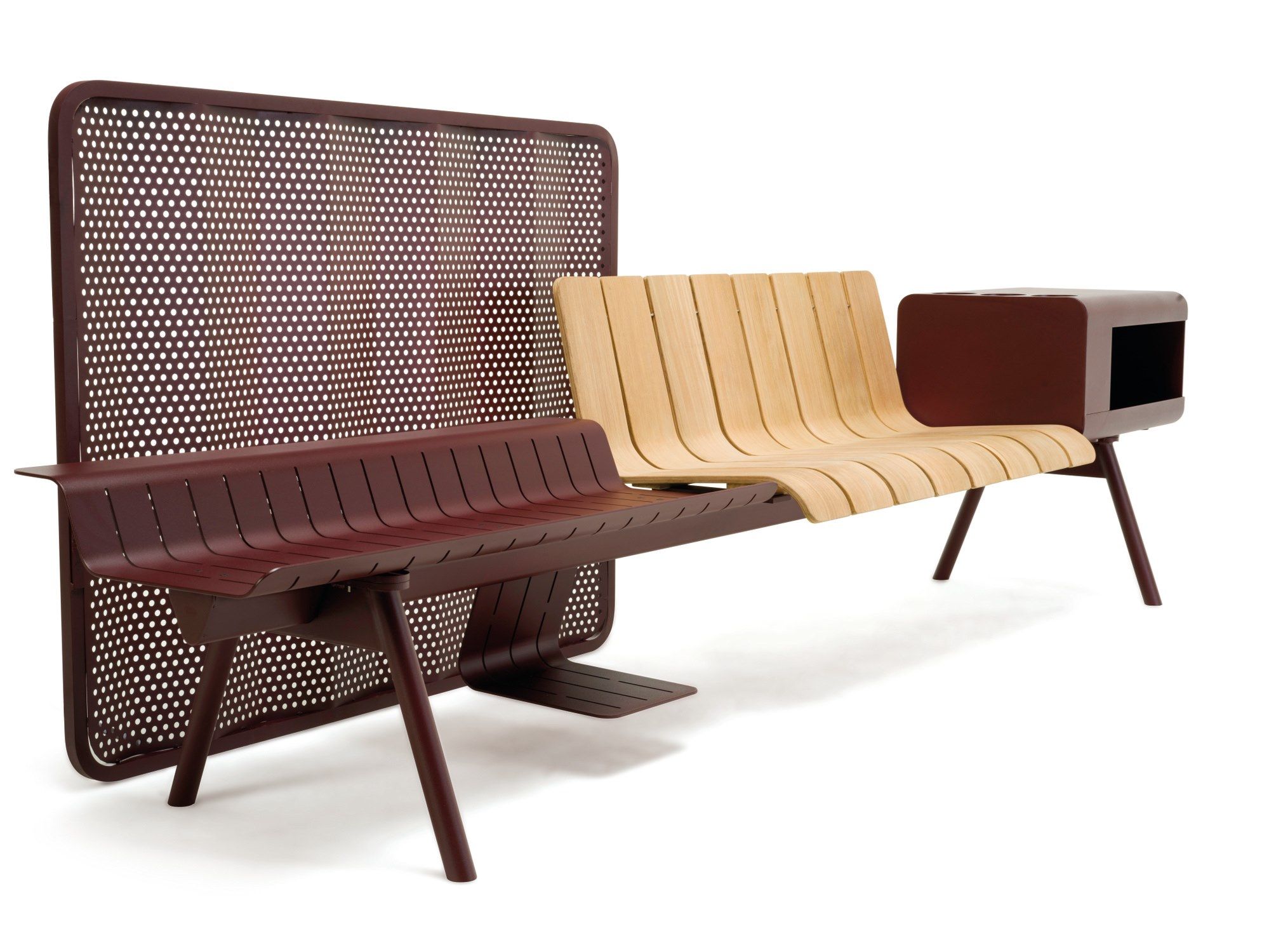 Алюминиевая и деревянная скамья со спинкой Ethimo Ace ARCH-00122616 - Вид №30