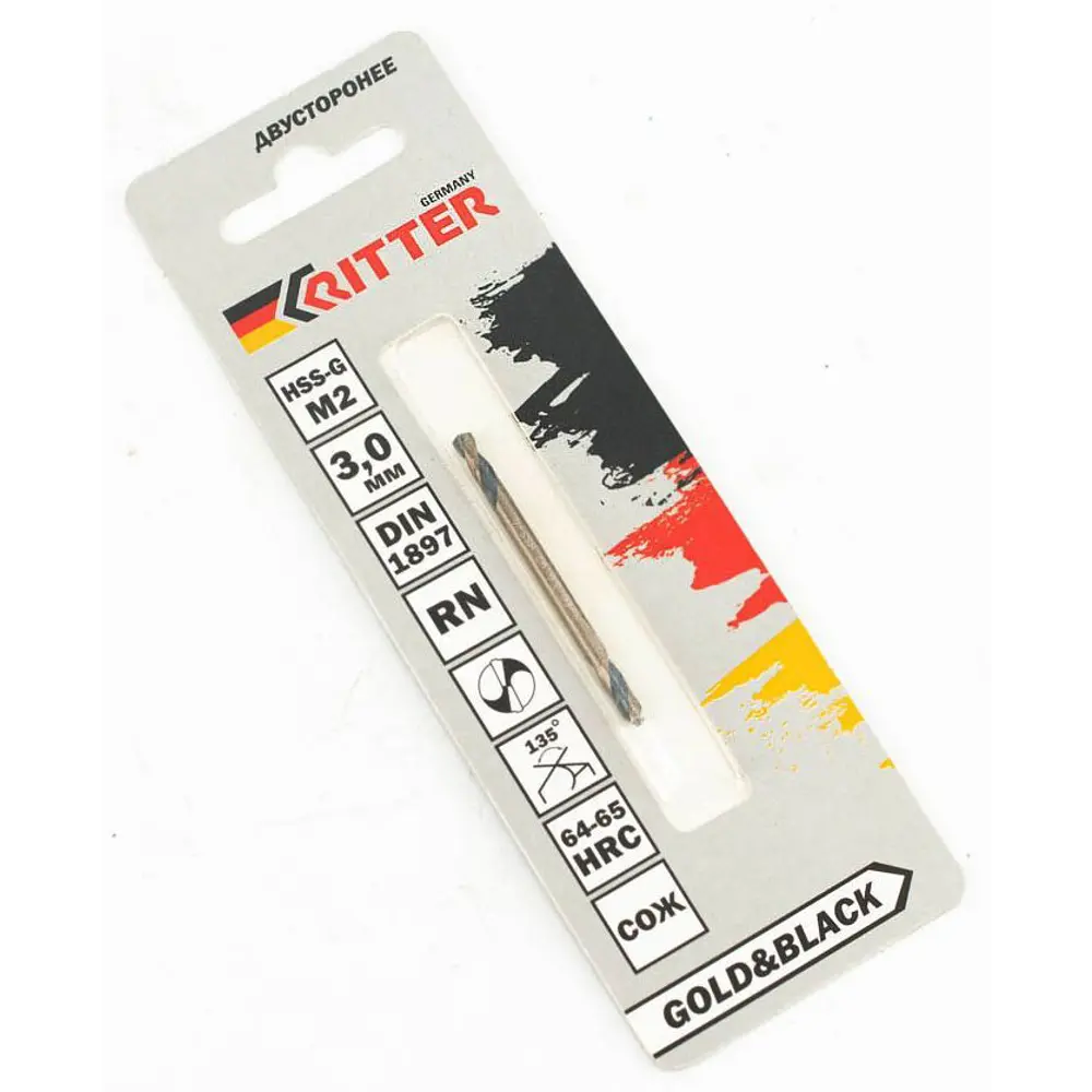 Сверло спиральное по металлу HSS-G Ritter EC 3x46 мм STLM-2131032 - Вид №1