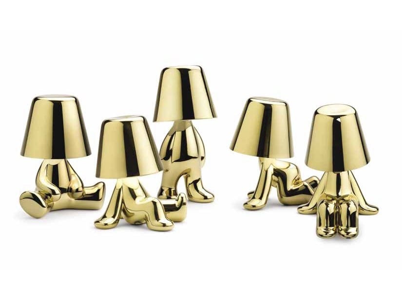 ABS батарея приведенная в действие светодиодная настольная лампа Qeeboo Golden Brothers ARCH-00105768 - Вид №1