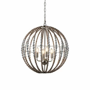 Подвесной светильник KW0782P-4 silver от Delight Collection DELIGHT COLLECTION ДИЗАЙНЕРСКИЕ 243912 Серебро;серый