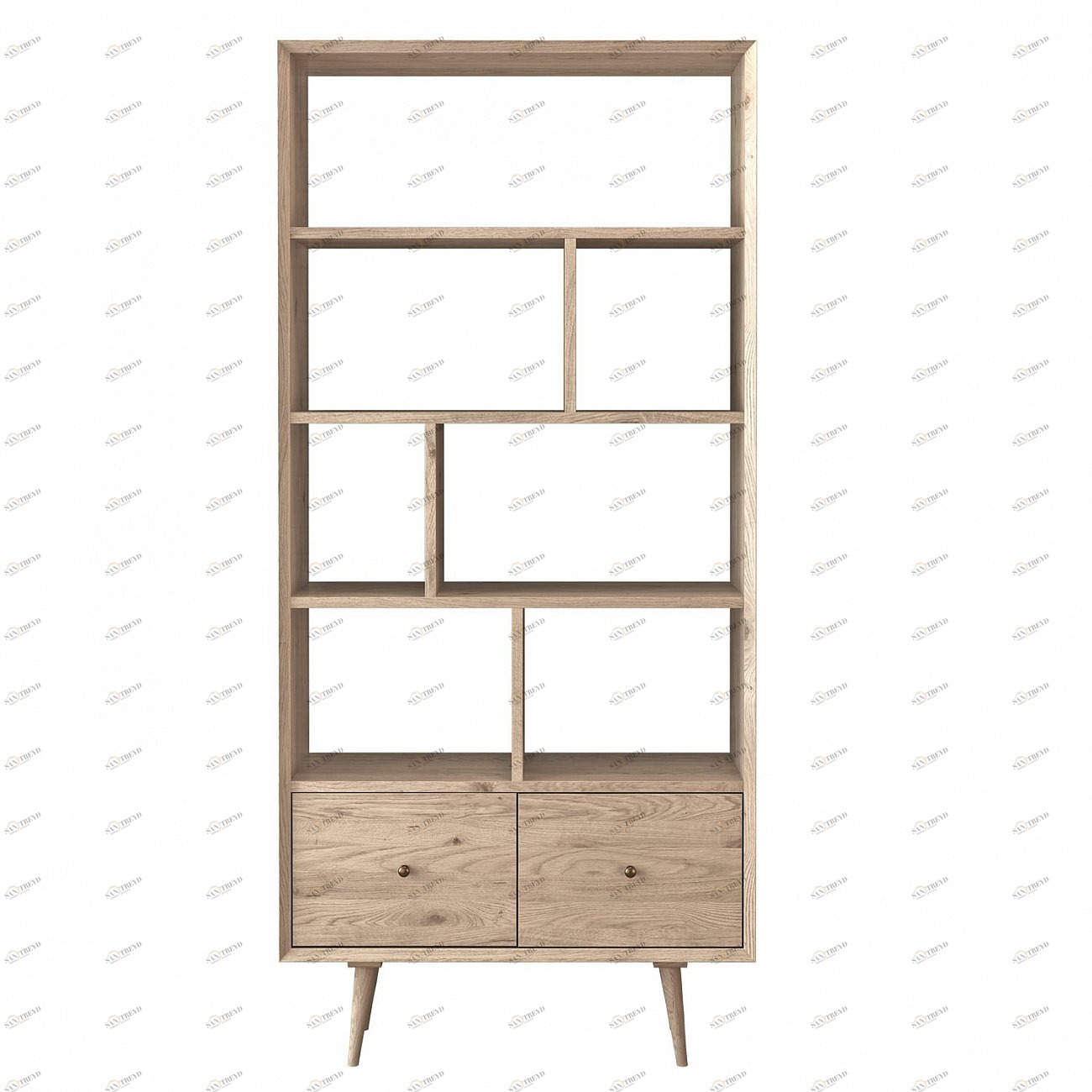 Стеллаж деревянный книжный Jordan FURNITERA JORDAN 120333 Бежевый 