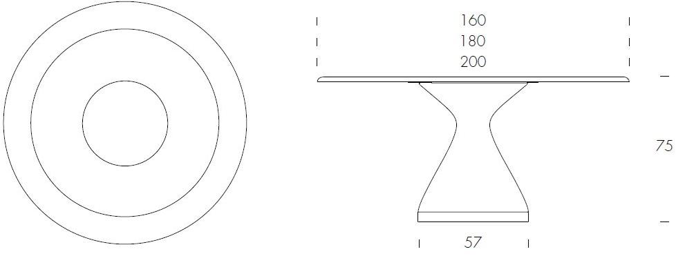 Tonin Casa Круглый стеклянный стол и основание из агломерированного мрамора sun-id-1473004 - Вид №6
