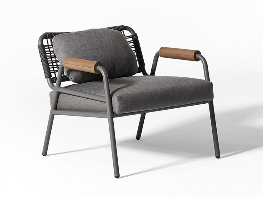 Meridiani Мягкое садовое кресло с подлокотниками Zoe wood open air sun-id-1507749 - Вид №7