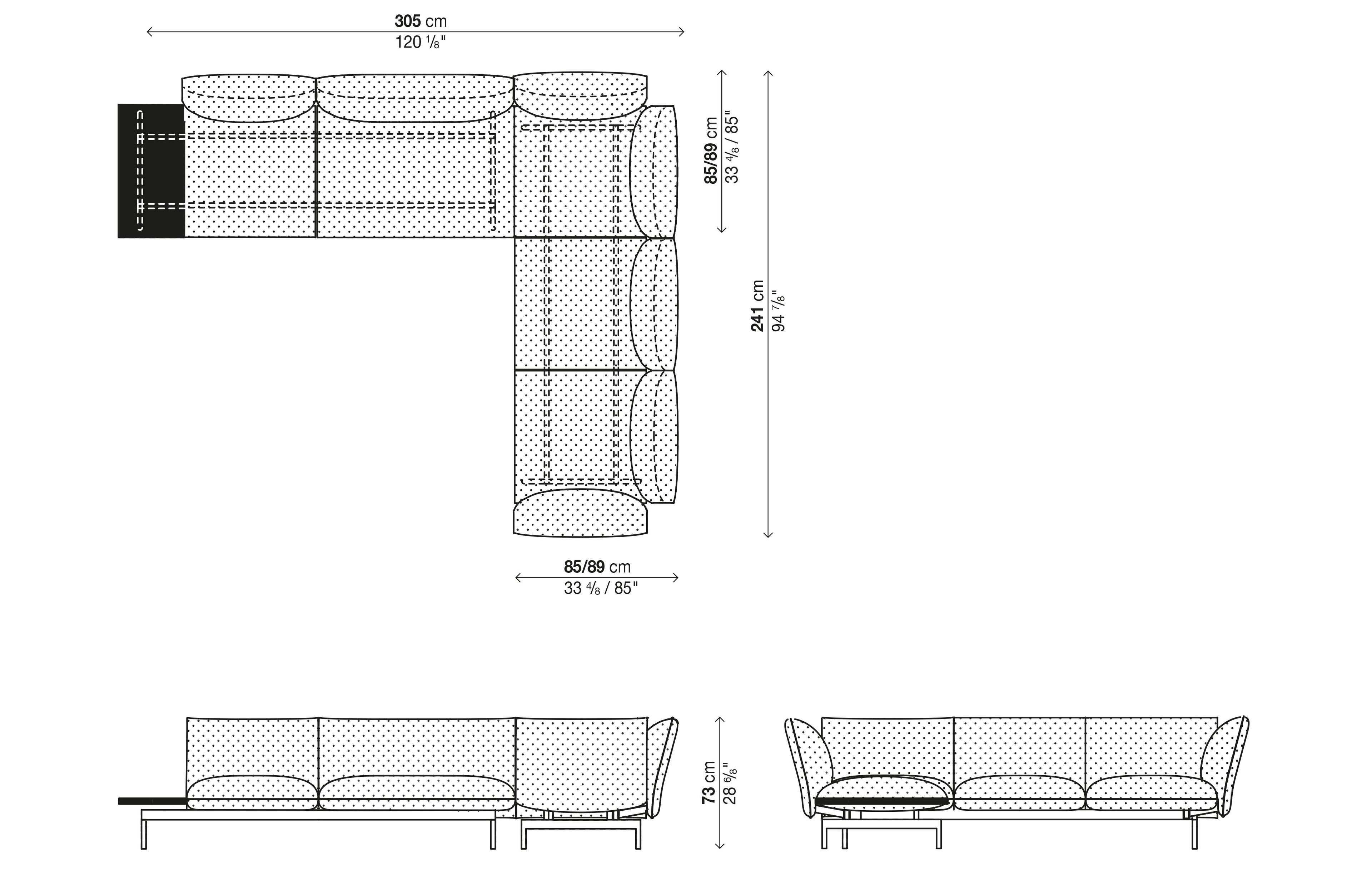 6-местный тканевый диван и многое другое Kristalia Tenso ARCH-00016514 - Вид №2
