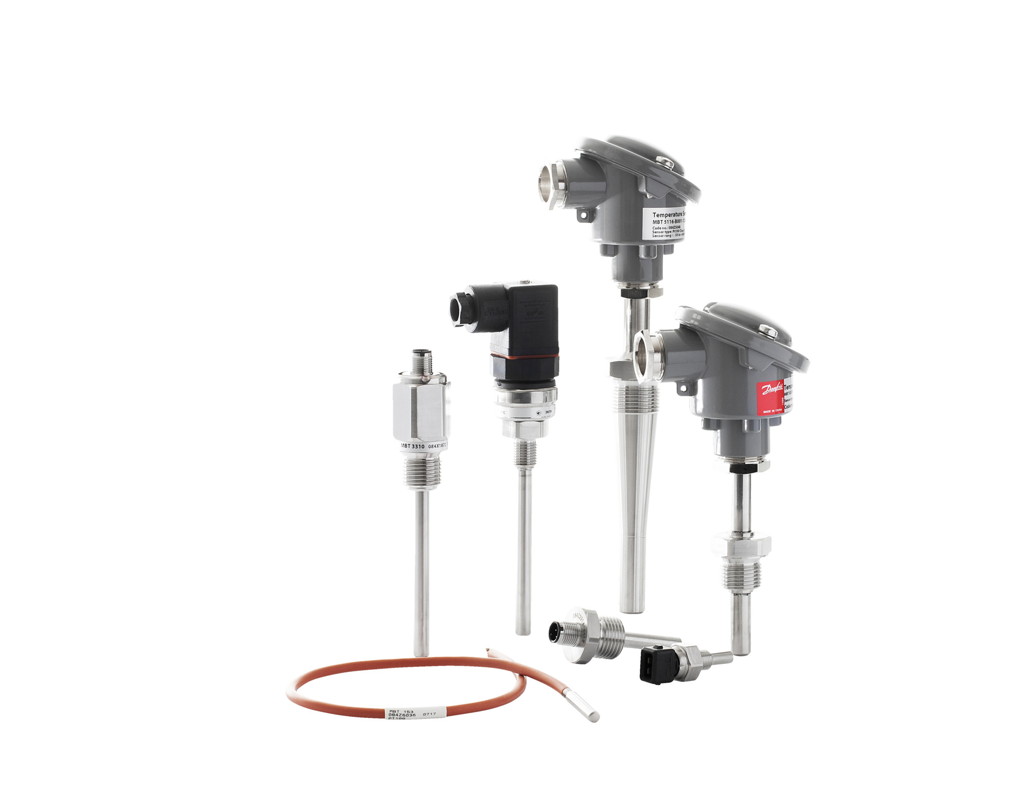 Danfoss MBT3560 — термопреобразователь сопротивления с унифицированным выходным сигналом 4-20 мА Датчик температуры MBT 3560 084Z4039  - Вид №86