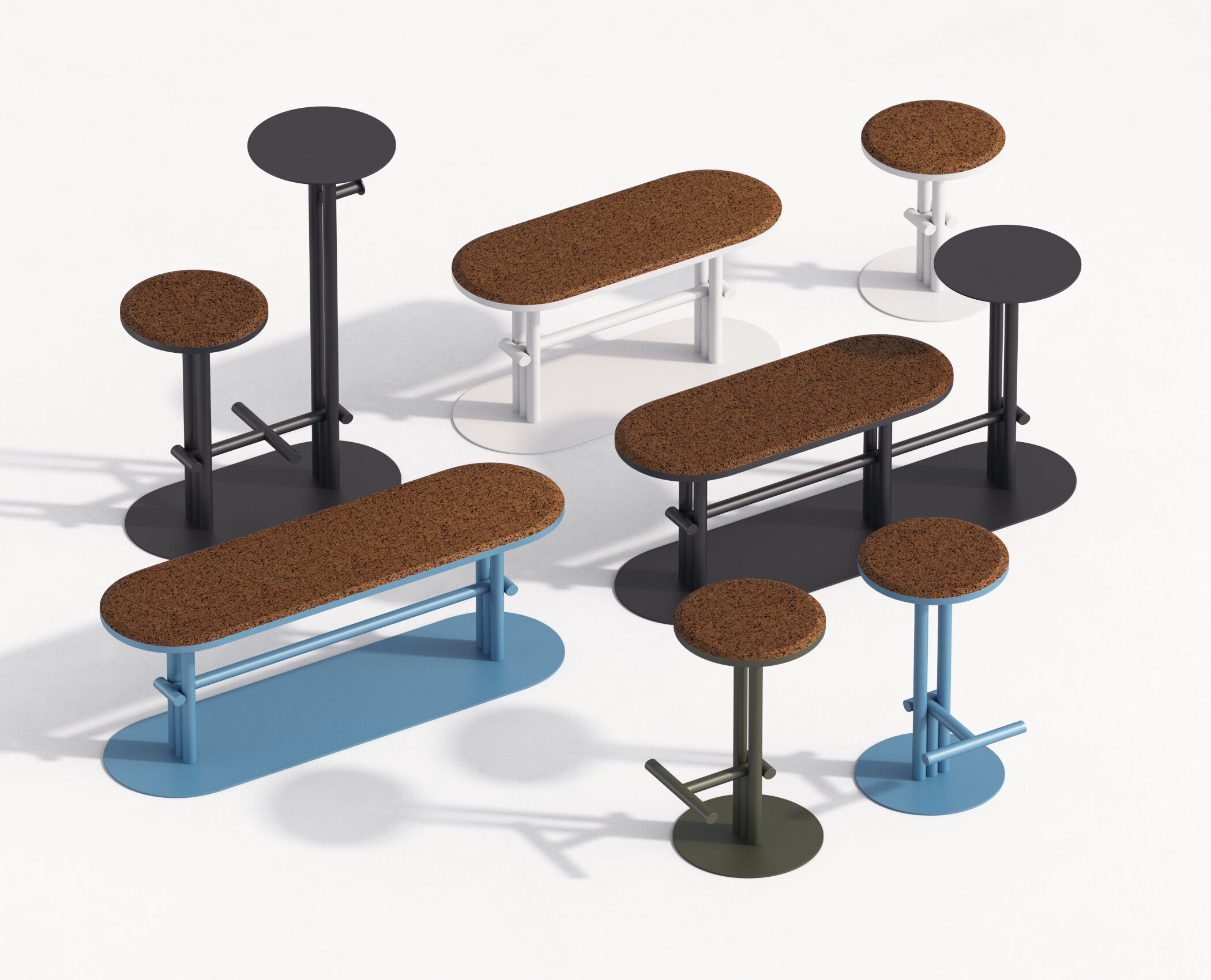 Высокий садовый стул из стали и пробки Joyf точка ARCH-00075648 - Вид №20