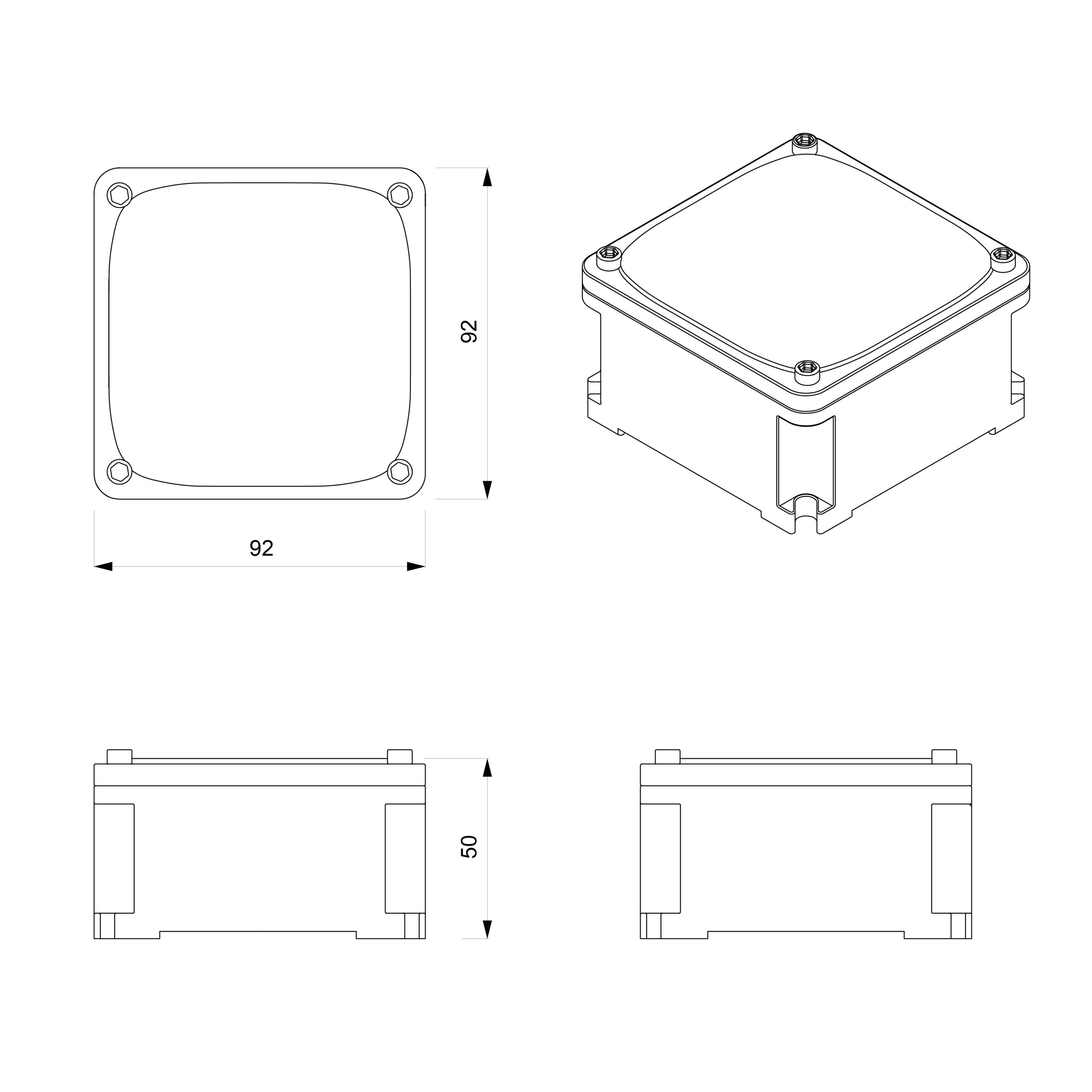 Окрашенная алюминиевая распределительная коробка для электрической системы Genuit Corten ARCH-00061378 - Вид №5