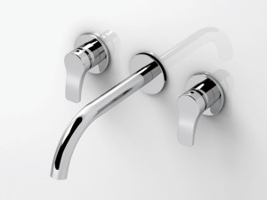 Настенный смеситель для раковины с 3 отверстиями