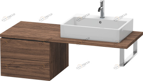 LC583702121 Шкафчик для консоли L-Cube #LC5837 520 x 547 мм Орех темный декор Duravit
