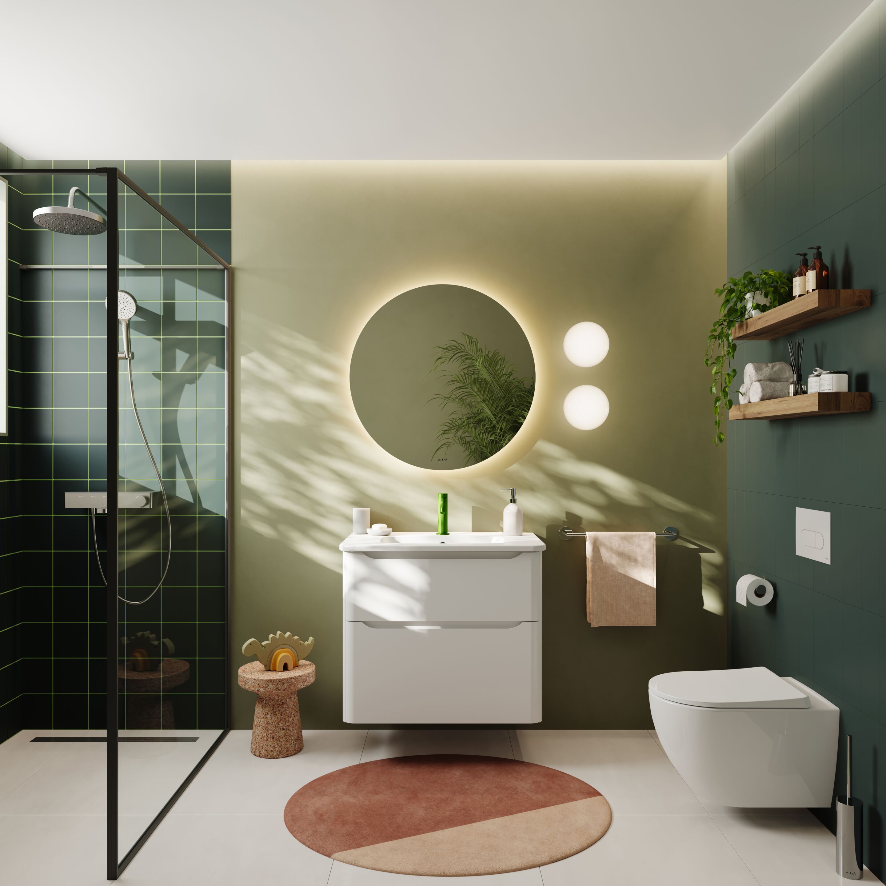 Подвесной шкаф для умывальника со встроенной раковиной VitrA Bathrooms Integra Round ARCH-00133244 - Вид №9