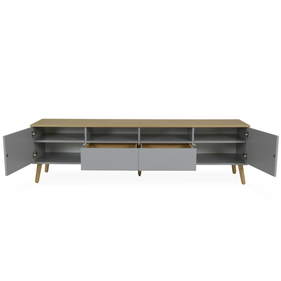 Тумба под ТВ Tenzo Dot, 54х192х43 см, дуб, серая 1665612 - Вид №3