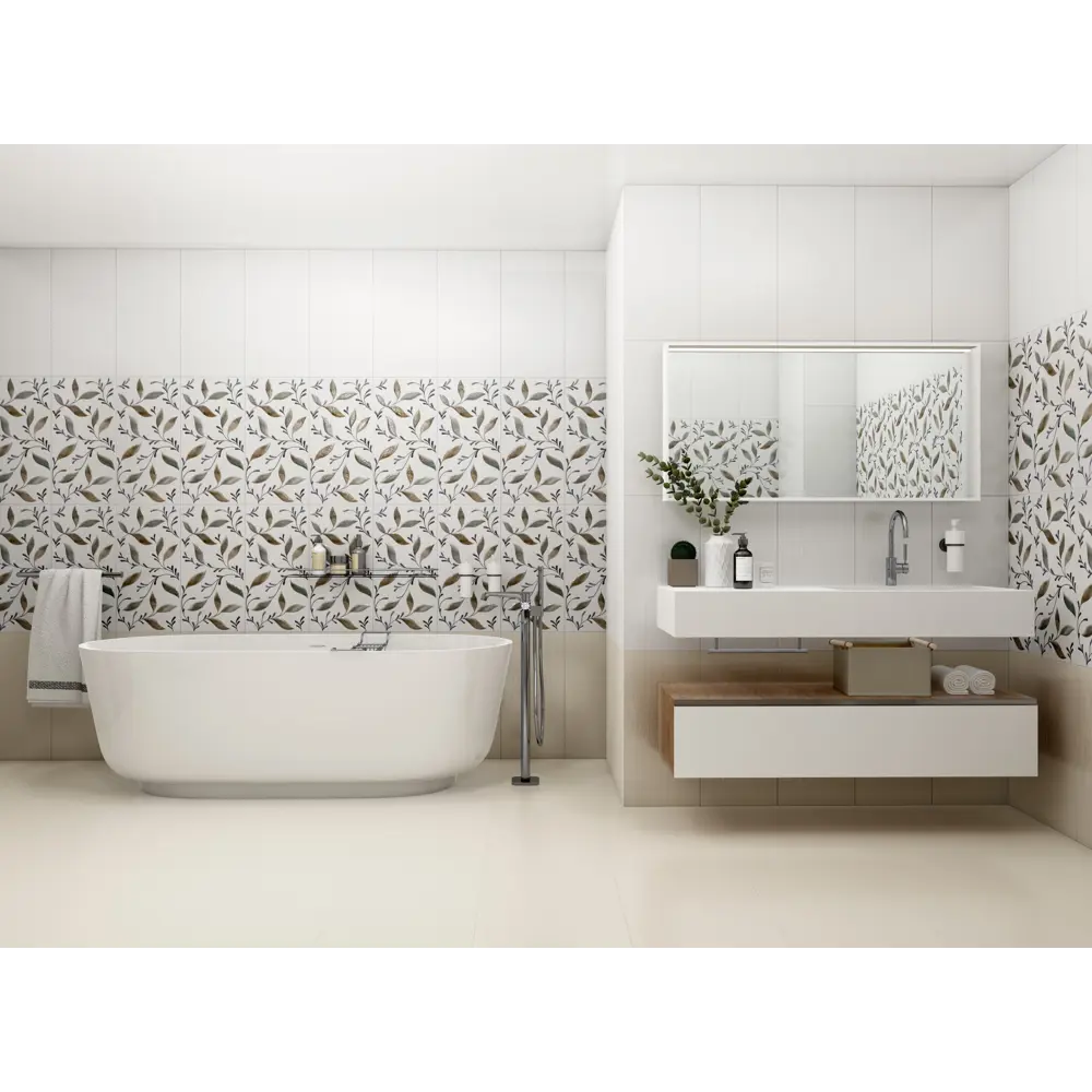 Плитка настенная «Комо» 7 60x30 см 1.98 м² цвет белый 82460189 STLM-2025212 Керамин  - Вид №4