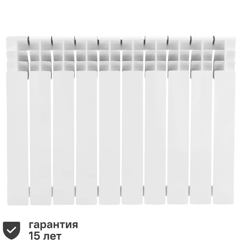 Радиатор Monlan Aluminium 500/96 алюминий 10 секций боковое подключение цвет белый STLM-2152322
