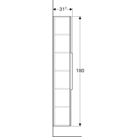 840002000 Высокий шкафчик Geberit iCon с одной дверью Geberit  - Вид №4