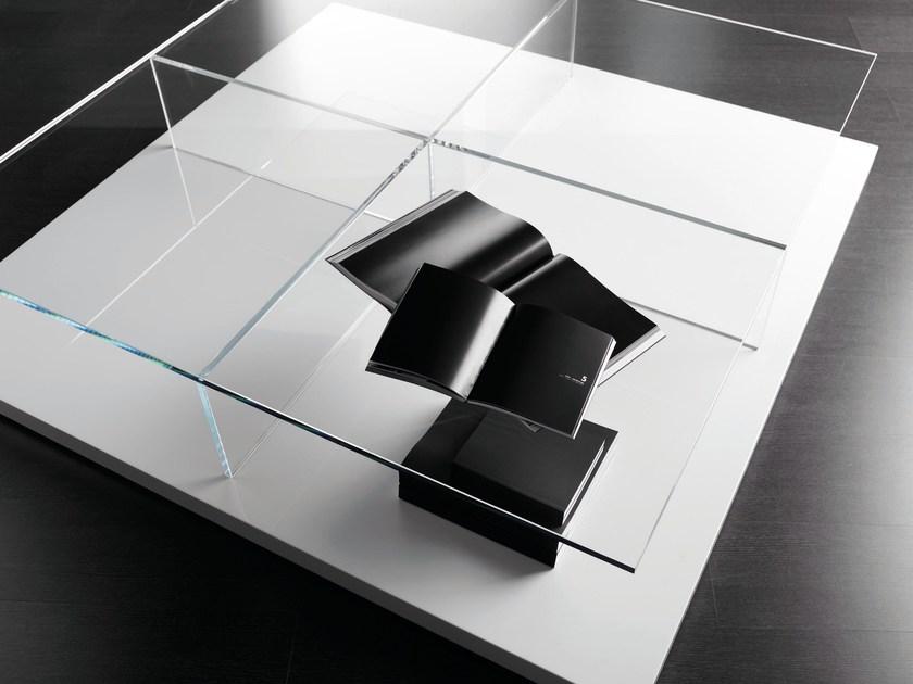 Meridiani Низкий квадратный журнальный столик из закаленного стекла Cluny sun-id-1505786 - Вид №1
