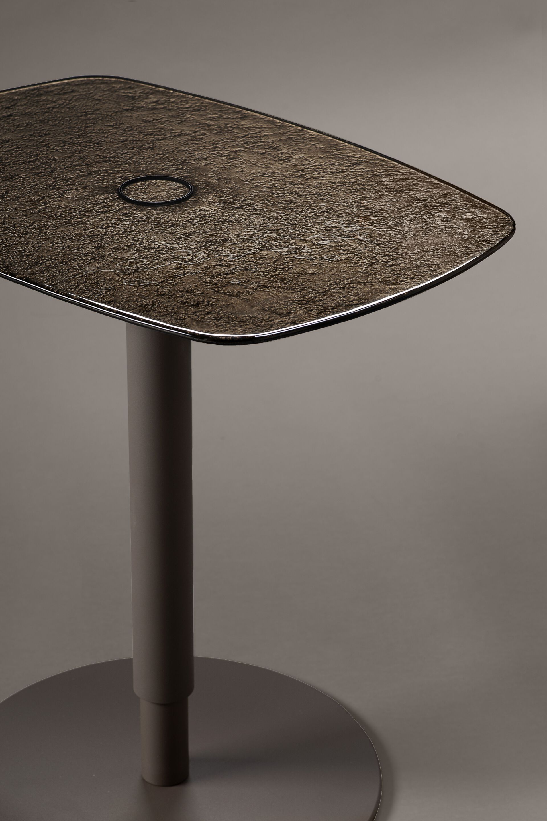 Журнальный столик с регулируемой высотой из стали и стекла Kastel Kobi ARCH-00052038 - Вид №2