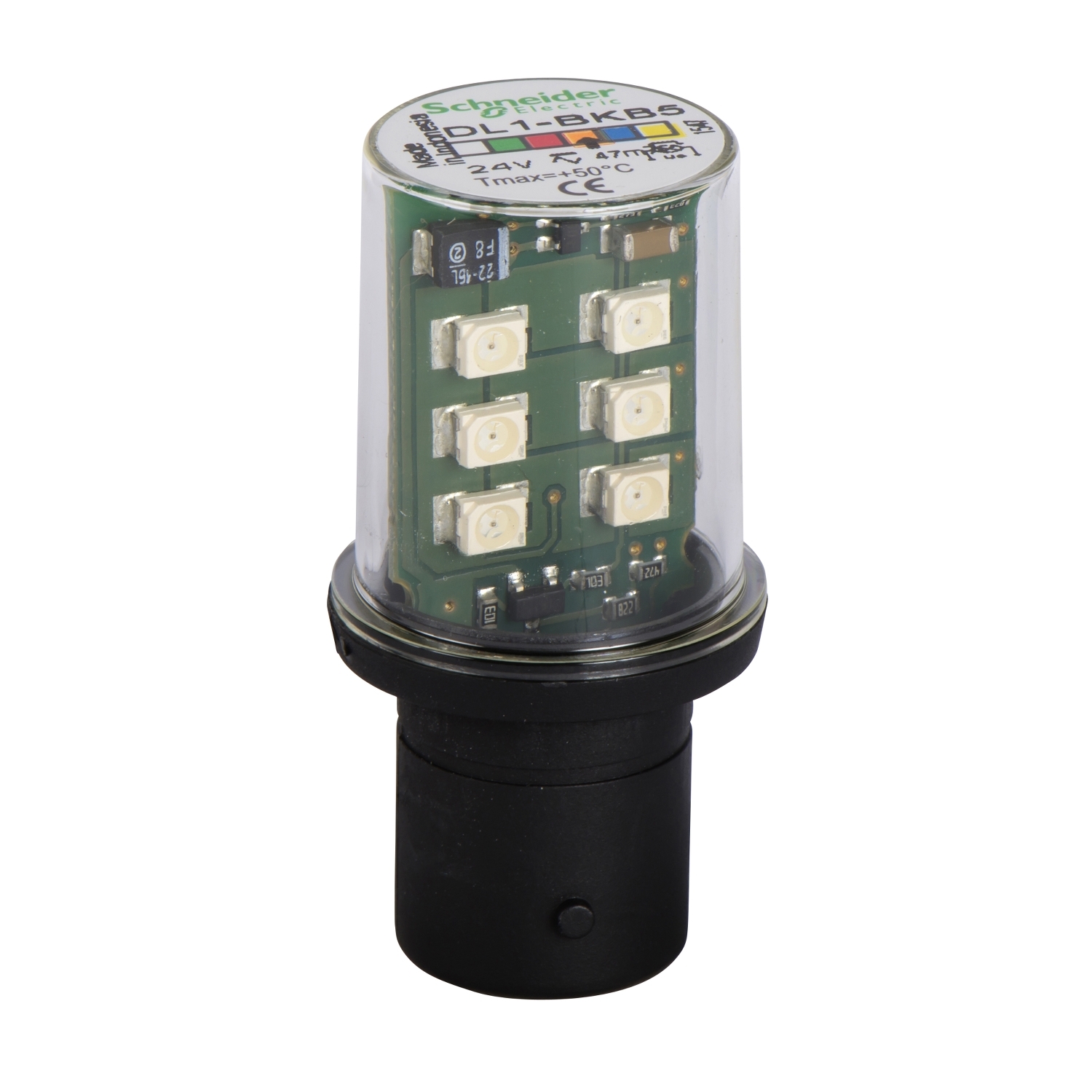 DL1BKB5 Светодиод Harmony, 24В, AC/DC, Оранжевый Schneider Electric Световые колонны, сирены, маяки 
