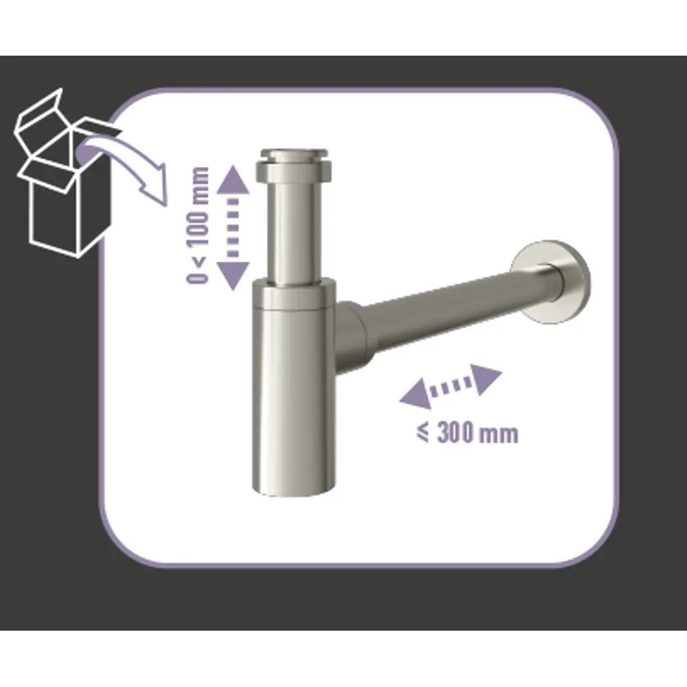 Сифон бутылочный Monlid для раковины без перелива 89374486 STLM-1571470 - Вид №4