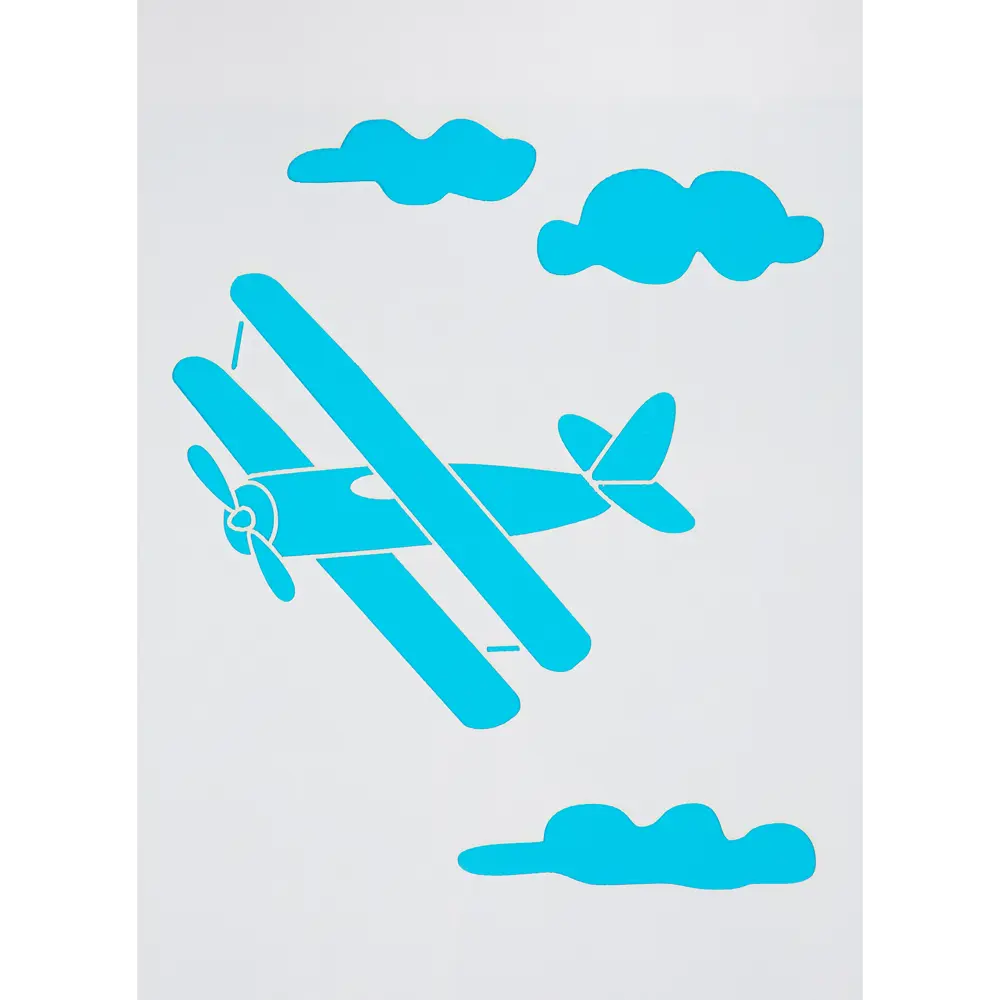 Трафарет самоклеящийся «Самолёт» 25х35 см 15366401 STLM-2114493 UNIBOB 