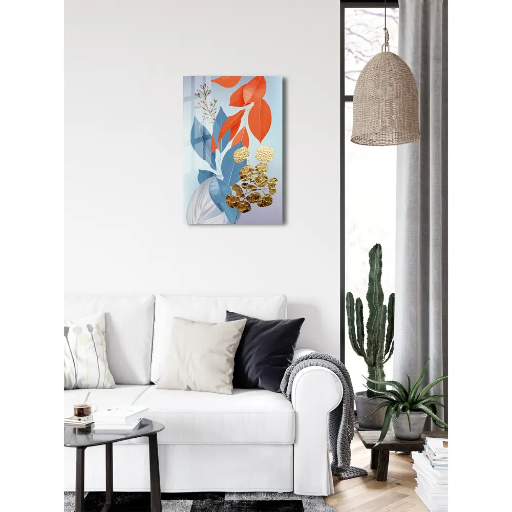 Картина на стекле Листики 2 40x60 см 85282959 STLM-2201572 ARTABOSKO  - Вид №3