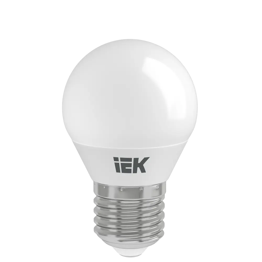 Лампа светодиодная IEK Шар G45 E27 7 Вт 230 В 4000 К свет холодный белый 81944920 STLM-2170833  - Вид №1