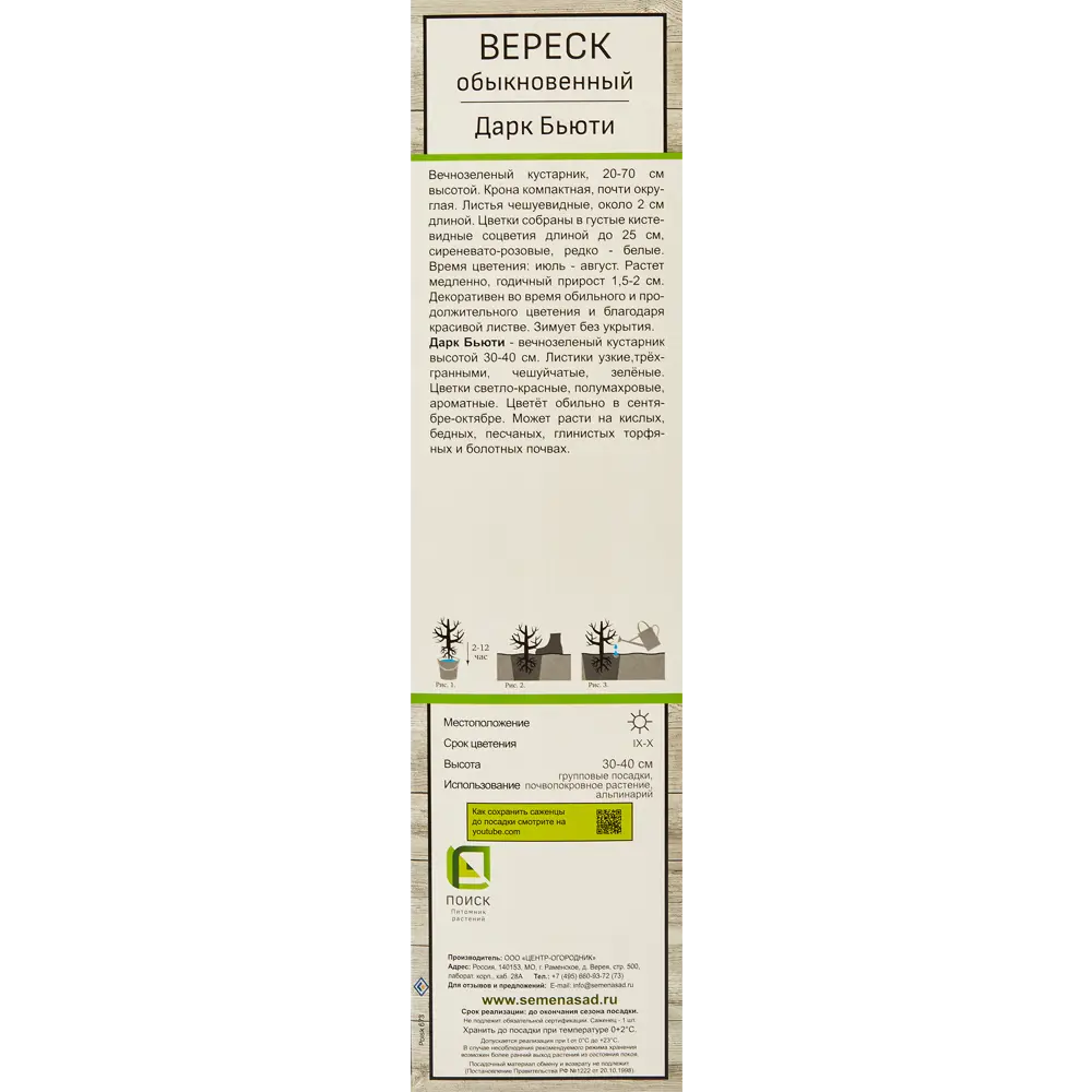 Вереск обыкновенный Дарк бьюти h37 см 83786949 STLM-2177162 Santreyd  - Вид №2