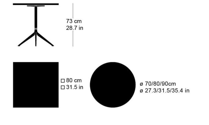 Квадратный стол из массива дерева со спицами horgenglarus SAVOY ARCH-00138749 - Вид №2