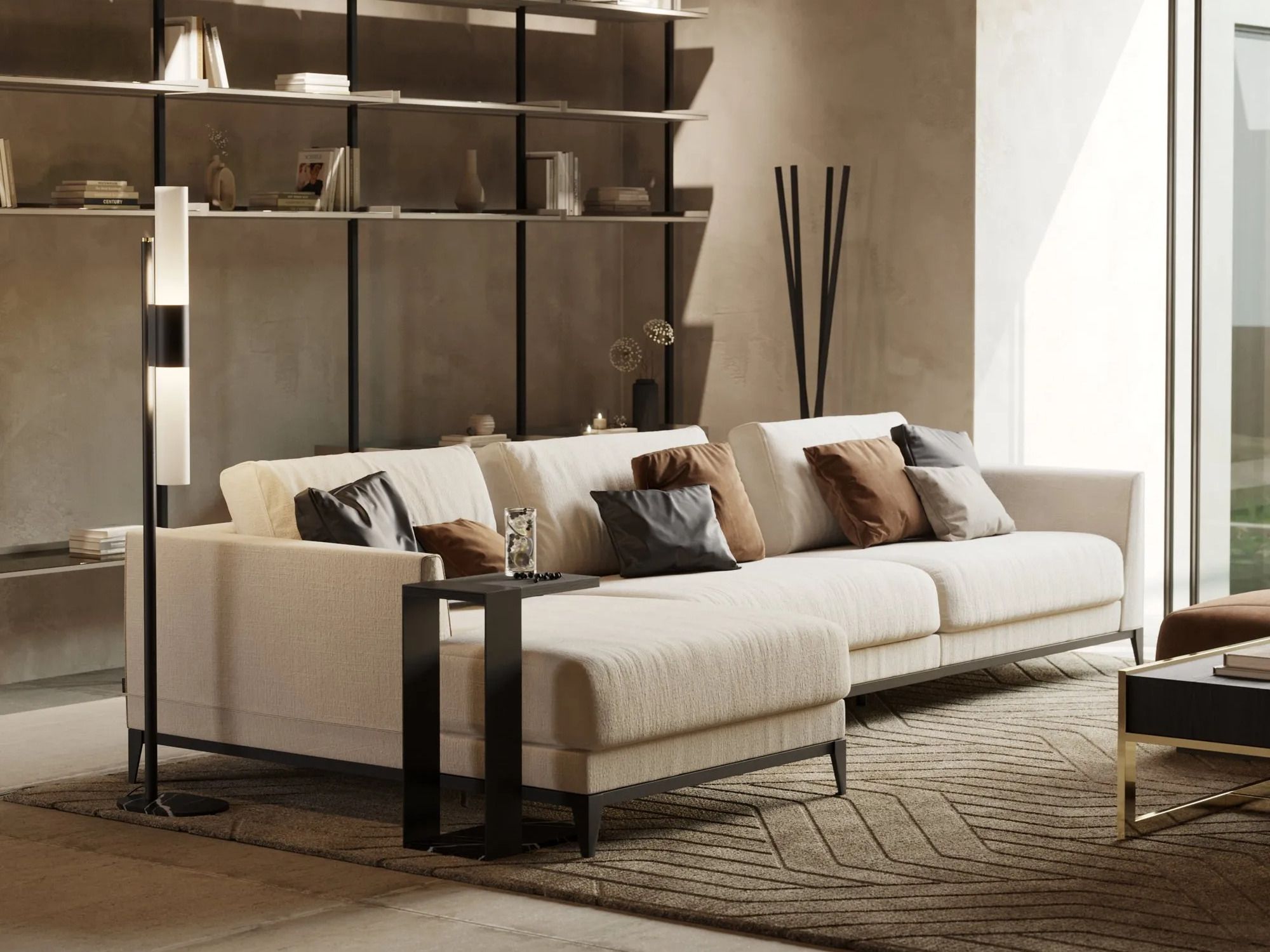 Угловой диван из ткани Laskasas DECKER ARCH-00135601 - Вид №1