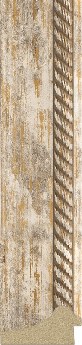 BY 4005 Зеркало с гравировкой в багетной раме - прованс с плетением 70 mm EVOFORM Exclusive-G - Вид №3