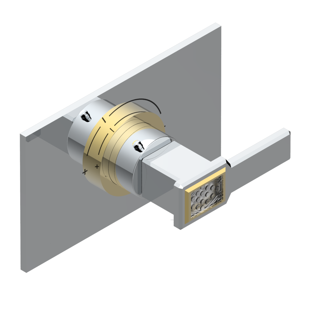 A2B-5100B Ручка регулировки для термостата THG, арт.5100A 1/2" и 5200A 3/4" Thg-paris Metropolis с рукоятками Хром/золото A2B 5100B CAT.A