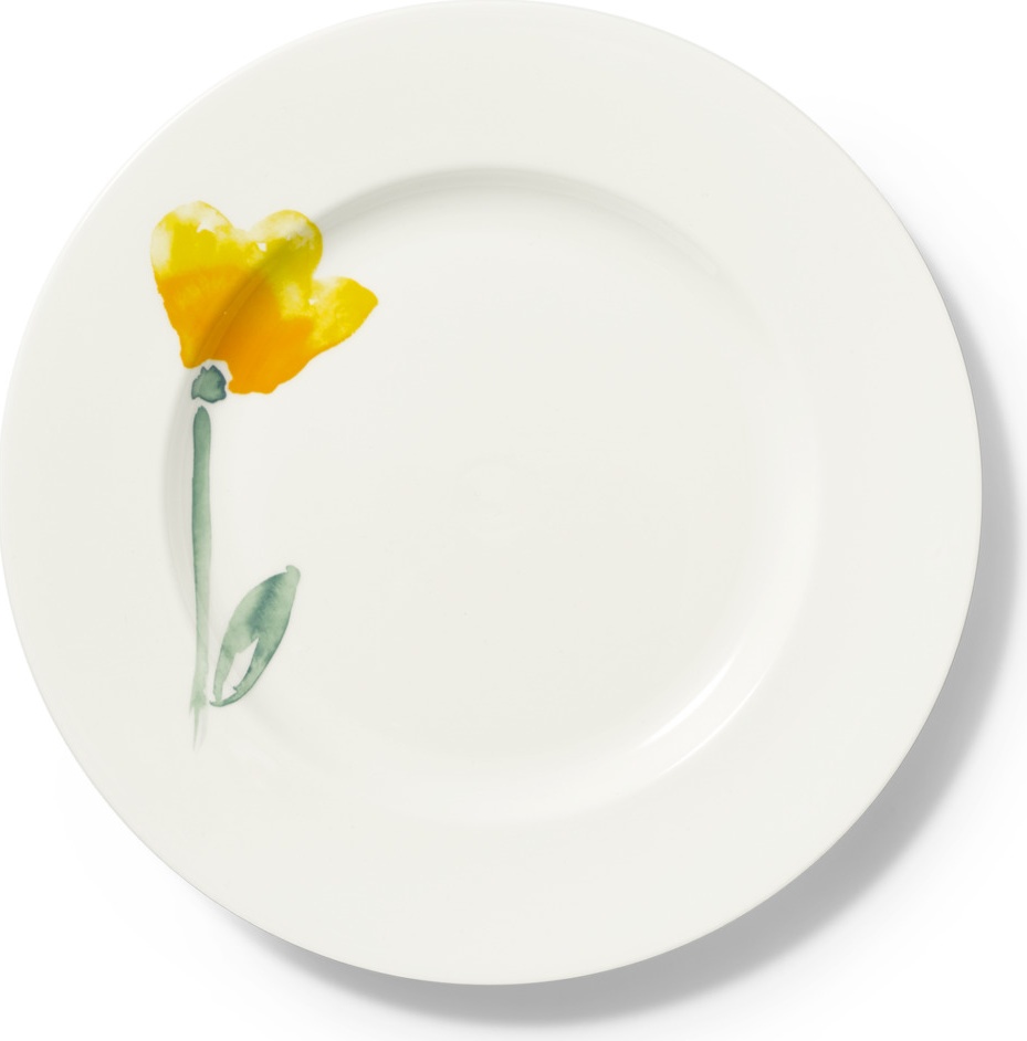 10639838 Dibbern Тарелка обеденная Dibbern "Впечатление.Нарциссы" 26,5см Фарфор 