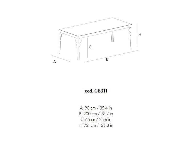 Обеденный стол из стали и дерева Lando LAGUNA ARCH-00055962 - Вид №2