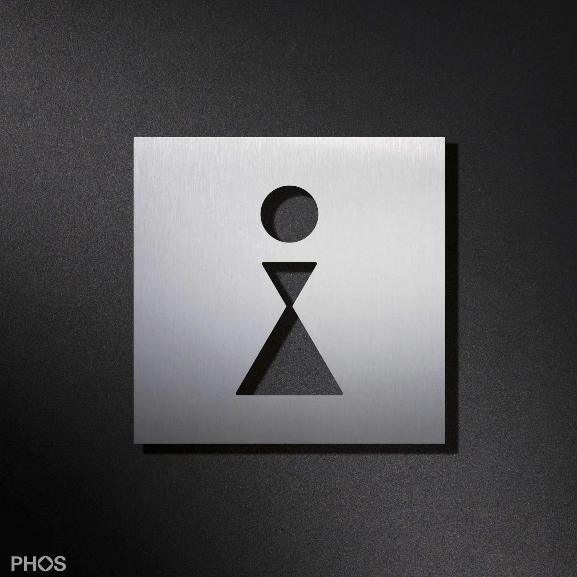 PS0401K Женский туалет с пиктограммой, 12 x 12 см PHOS 