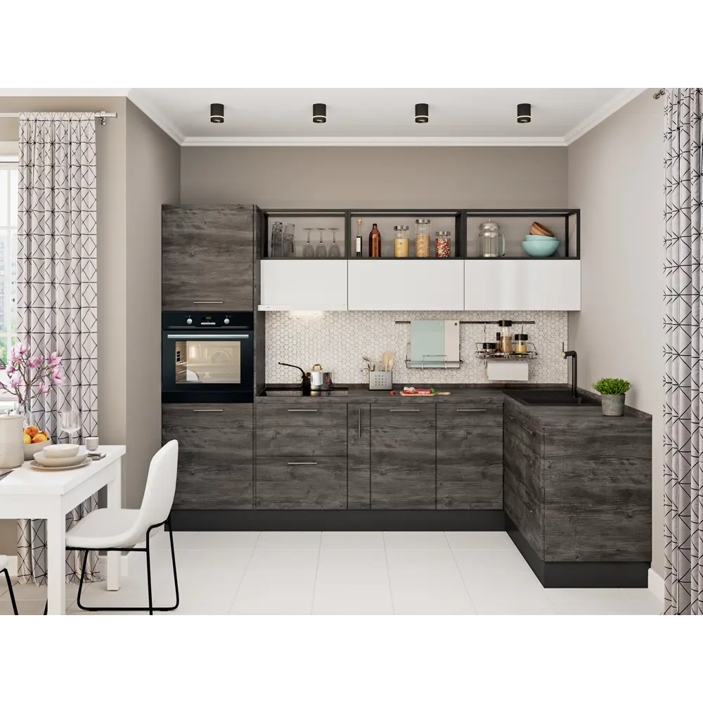 Фасад для кухонного шкафа Пласт 29.7x102.1 см Delinia ID ЛДСП цвет серый STLM-2021721 - Вид №5