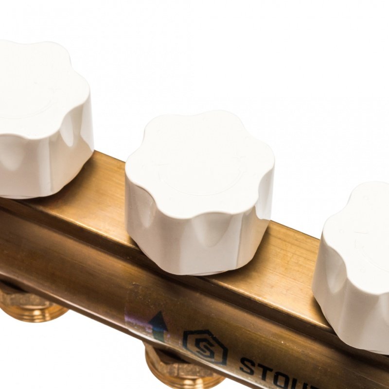 Распределительный коллектор из латуни STOUT 1" х 3/4" х 12 выходов без расходомеров SMB0468000012 - Вид №1